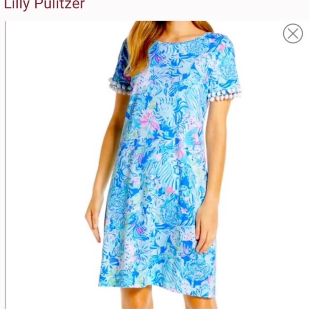 Lilly Pulitzer Lissie dress XL NWT Lion around coastal blue 108.00